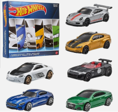 Hot Wheels 6'li set Jaguar BMW Audi Mercedes Porsche Alpine HDH51