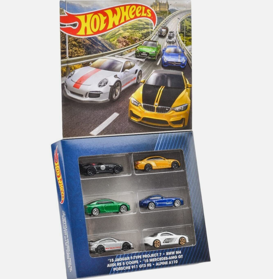 Hot Wheels 6'li set Jaguar BMW Audi Mercedes Porsche Alpine HDH51