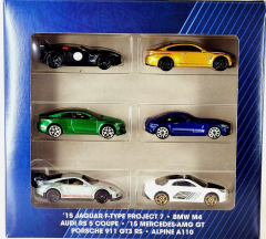 Hot Wheels 6'li set Jaguar BMW Audi Mercedes Porsche Alpine HDH51