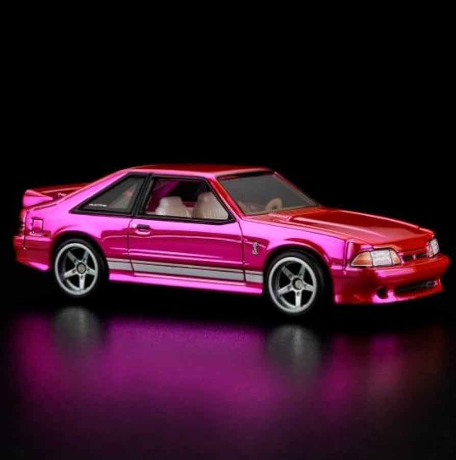 Hot Wheels RLC 1993 Ford Mustang Cobra R Redline Pink Edition