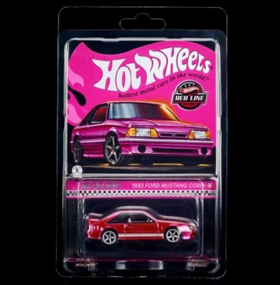 Hot Wheels RLC 1993 Ford Mustang Cobra R Redline Pink Edition