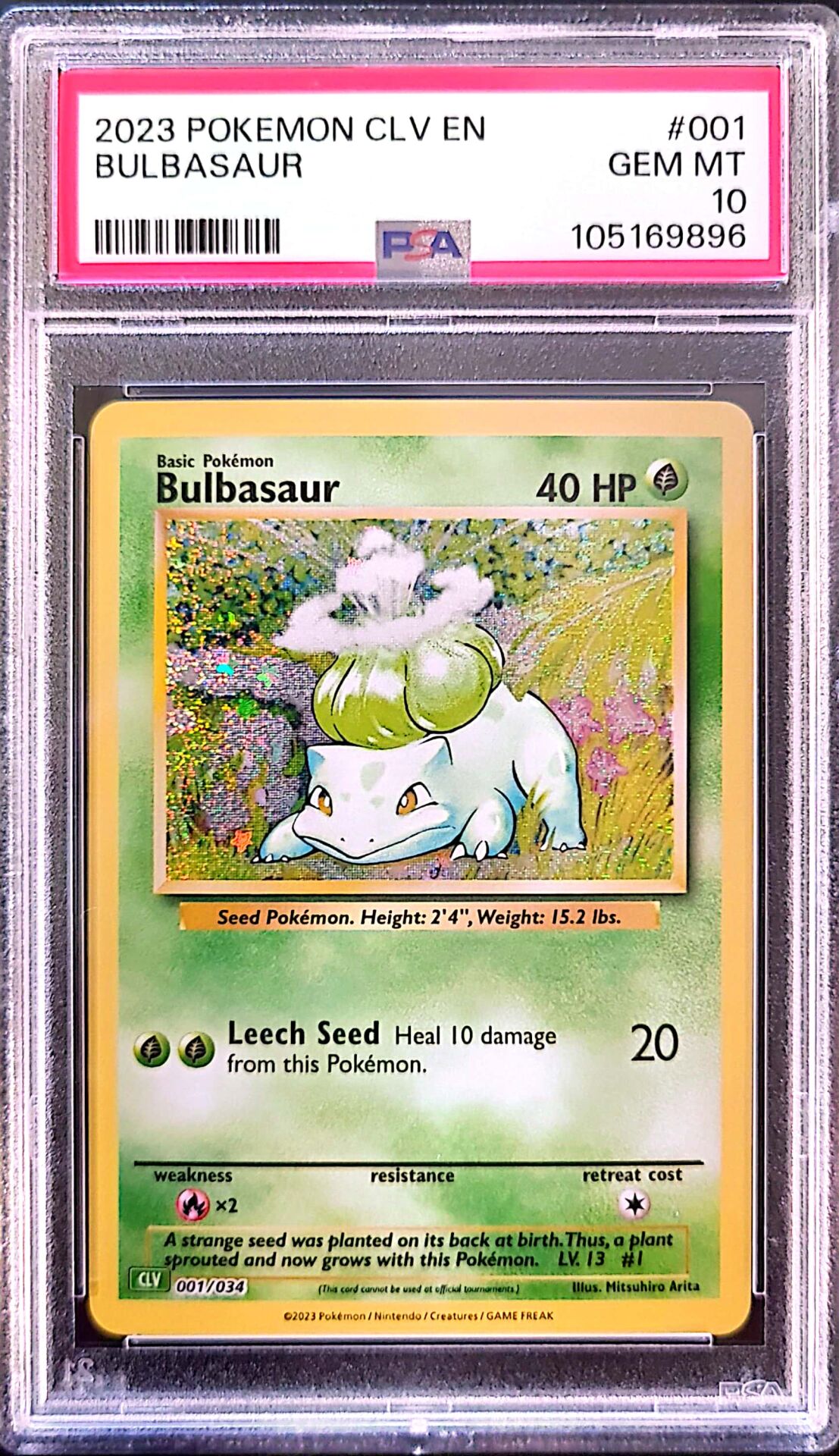 2023 Pokémon CLV EN - Bulbasaur (#001) - PSA 10 GEM MINT