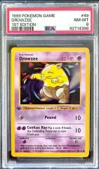 1999 Pokémon Game – Drowzee – 1st Edition – PSA 8