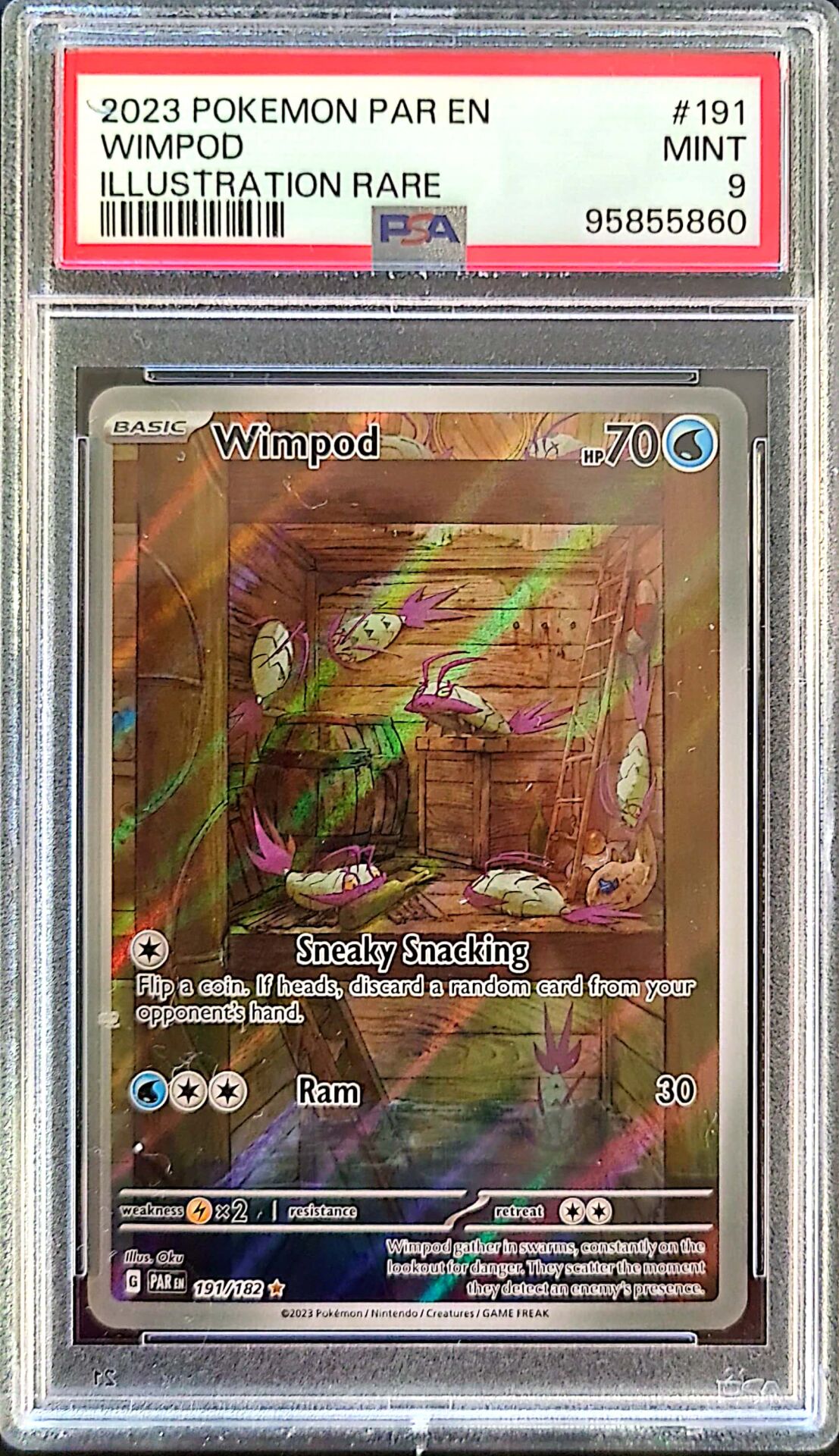 2023 Pokémon Paradox Rift – Wimpod – Illustration Rare – PSA 9