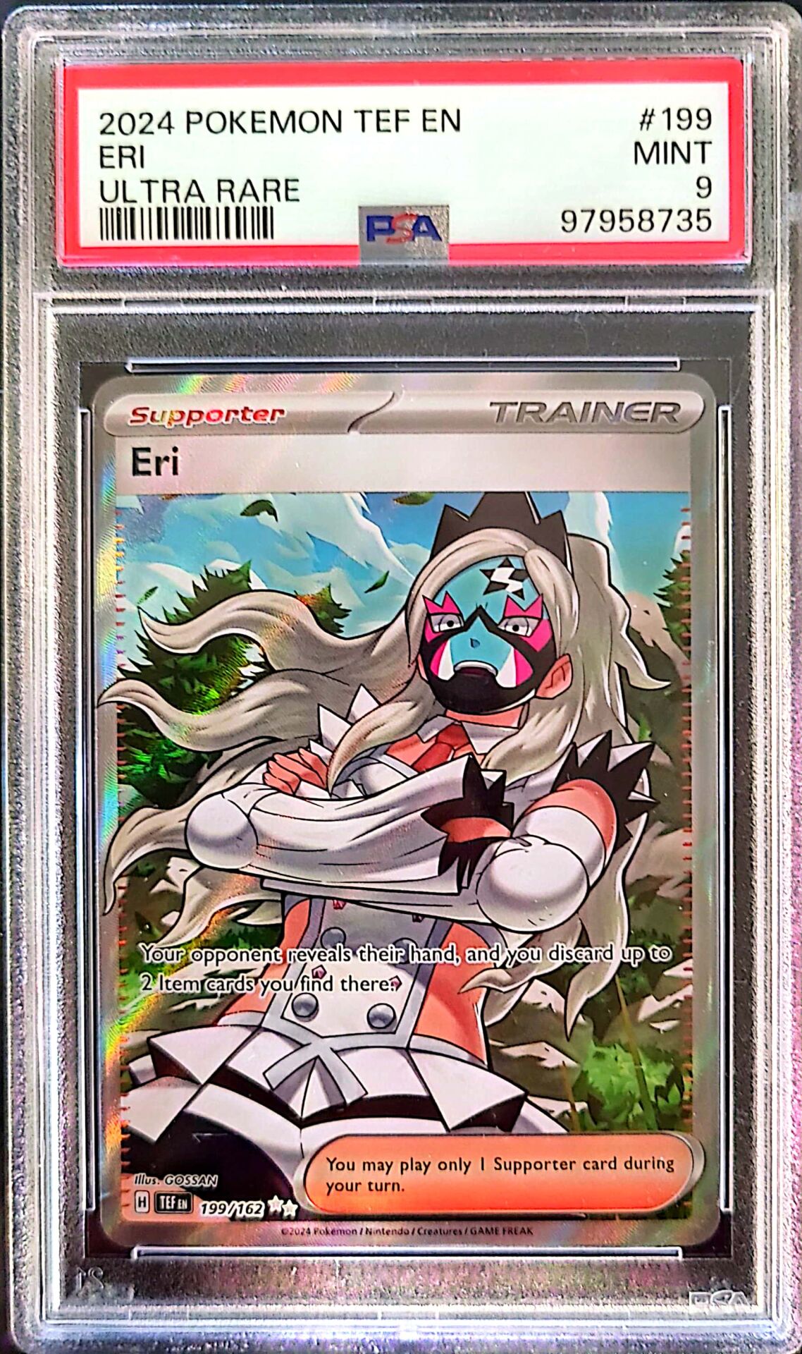 2024 Pokémon TEF EN – Eri – Ultra Rare – PSA 9
