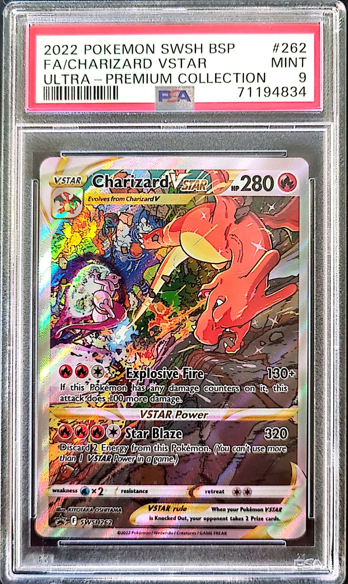 2022 Pokémon SWSH BSP – Charizard VSTAR – Ultra-Premium Collection – PSA 9