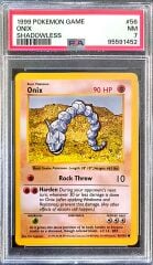 1999 Pokémon Game – Onix – Shadowless – PSA 7