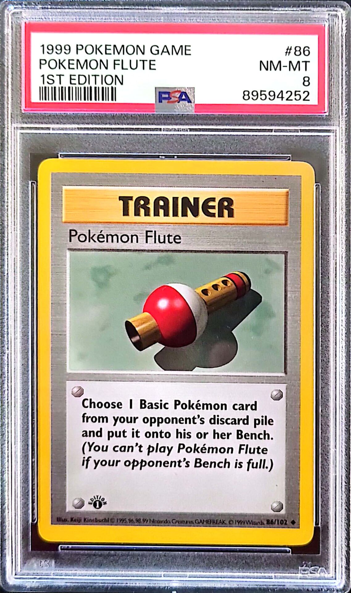 1999 Pokémon Game – Pokémon Flute – 1st Edition – PSA 8