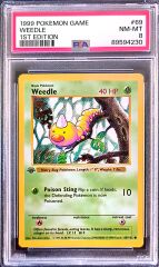 1999 Pokémon Base Set – Weedle – 1st Edition – PSA 8 – NM-MT