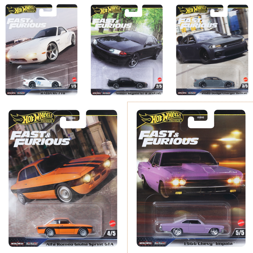 Hot Wheels Fast & Furious 2025 Premium – Mix 2 Set (Tam Set)