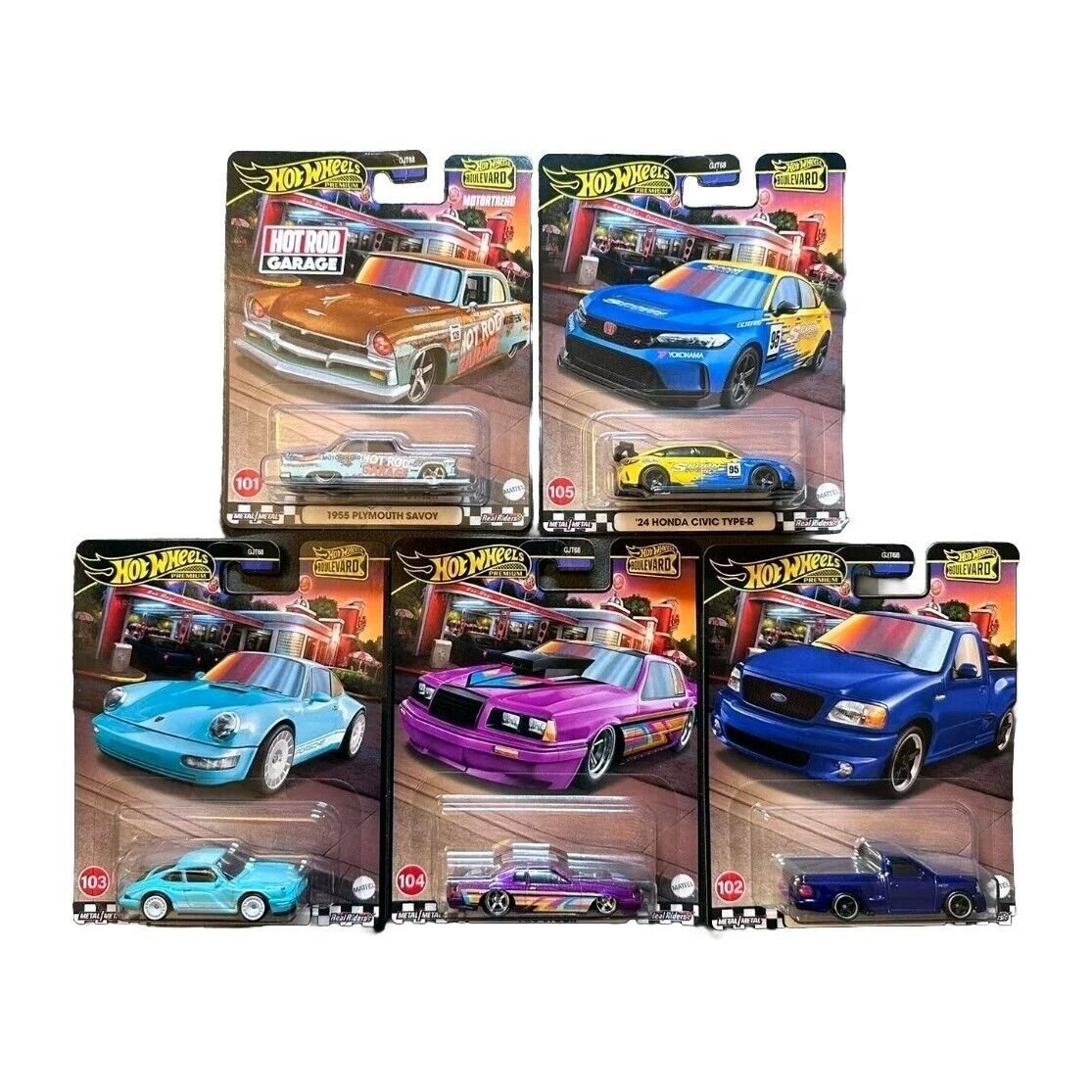 Hot Wheels Premium Boulevard Series 5’li Set (101-105) – GJT68 | 1:64 Ölçekli