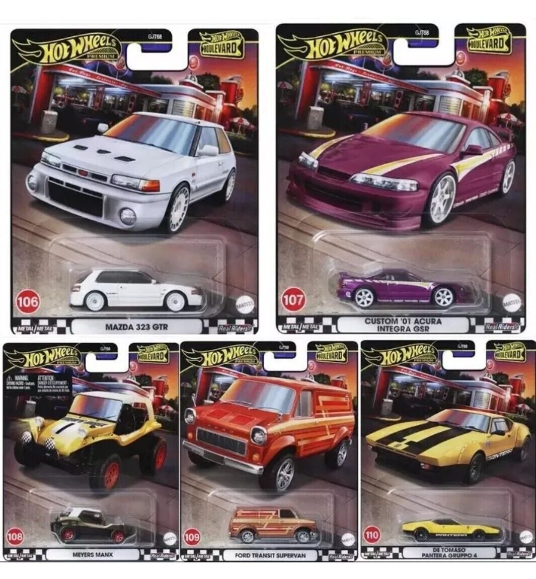 Hot Wheels Premium Boulevard Serisi 5’li Set – #106-110 | GJT68-956Y | 1:64 Ölçekli