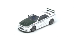 INNO64 NISSAN SKYLINE GT-R (R34) NISMO R-Tune “MINES” With Green Carbon