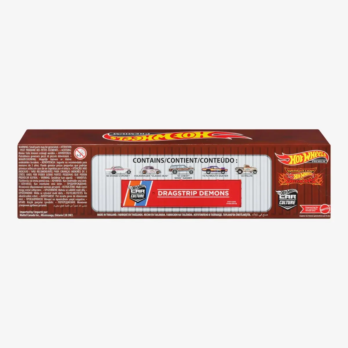 Hot Wheels Premium Dragstrip Demons Container Collectible Set